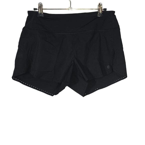 Athleta Women's Running Athletic Cut Out Shorts Stretch Workout Black Size XS - Picture 1 of 9